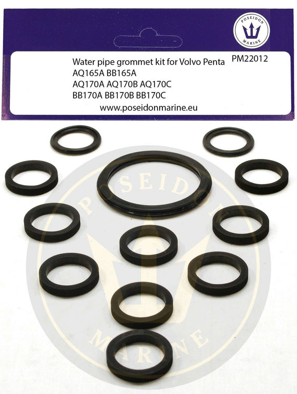 Cooling pipe gaskets for Volvo Penta AQ165 AQ170 BB165 BB170 water pipe 18-0163