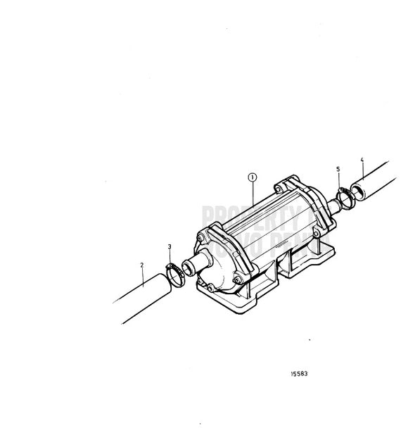 Hose sea water pump to oil cooler 860997