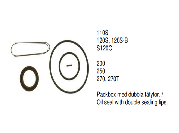 Kit segel aktuator pemindah untuk Volvo Penta 110S 120S RO : 3583322
