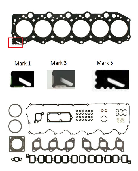Комплект прокладок головки блока цилиндров Crom® Yanmar 6LP 24-клапанный MARK 1 Mark 3 Mark 5