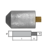 Recmar® zinc anode for intercooler exchanger Volvo Penta D71 D122 D162 823661