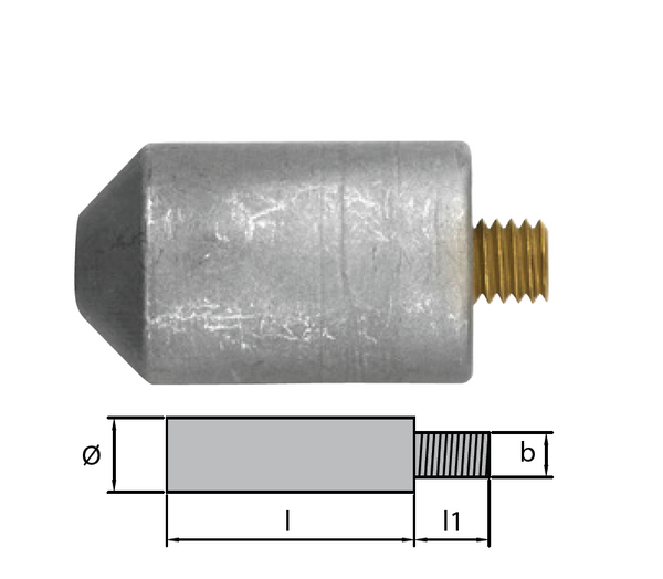 ボルボペンタ D71 D122 D162 インタークーラー用テクノシール®亜鉛アノード 823661