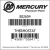 Mercury® thermostat 882604