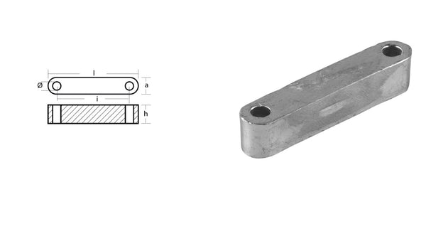 Tecnoseal® 02520 아연 양극봉 (단축형) Hamilton Jet HJ291 HJ364 104634