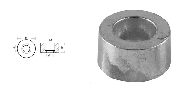 Tecnoseal® 02522 아연 양극 세척기 Hamilton Jet HJ291 HJ362 105447