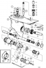 Kit cuscinetti di revisione unità inferiore Duo Prop con kit guarnizioni 876267 DP-A tramite DP-E