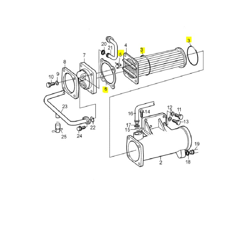 Joint Volvo penta Md11 ou Md17 - Équipement nautisme Joint Volvo penta Md11 ou Md17 - Équipement nautisme