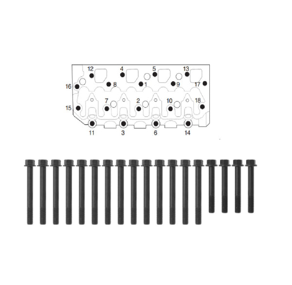 Crom® Zylinderkopfschraubensatz D2-50 D2-55 D2-60 D2-75 3580483 3580484