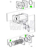 Recmar® gasket kit heat exchanger for Volvo Penta D2-55A D2-55B 3580818 23011