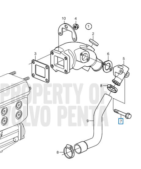 Vis de bride Volvo Penta 994385 OEM