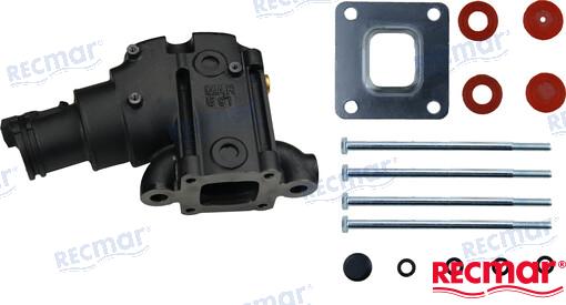 Recmar® Exhaust Elbow MerCruiser "Dry-joint" 5.0 5.7 6.2L V8  V6 MPi 864591T02