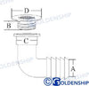 Goldenship®  90º COCKPIT DRAIN AISI316 GS30305