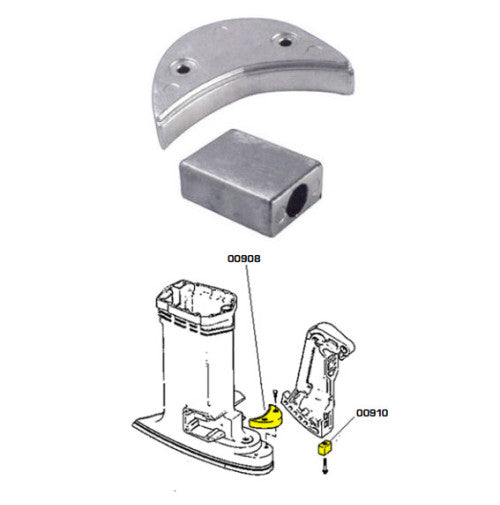 Recmar® Аноди протектори алуминиеви комплект за Mercury Verado 4-цил. 8M0107551