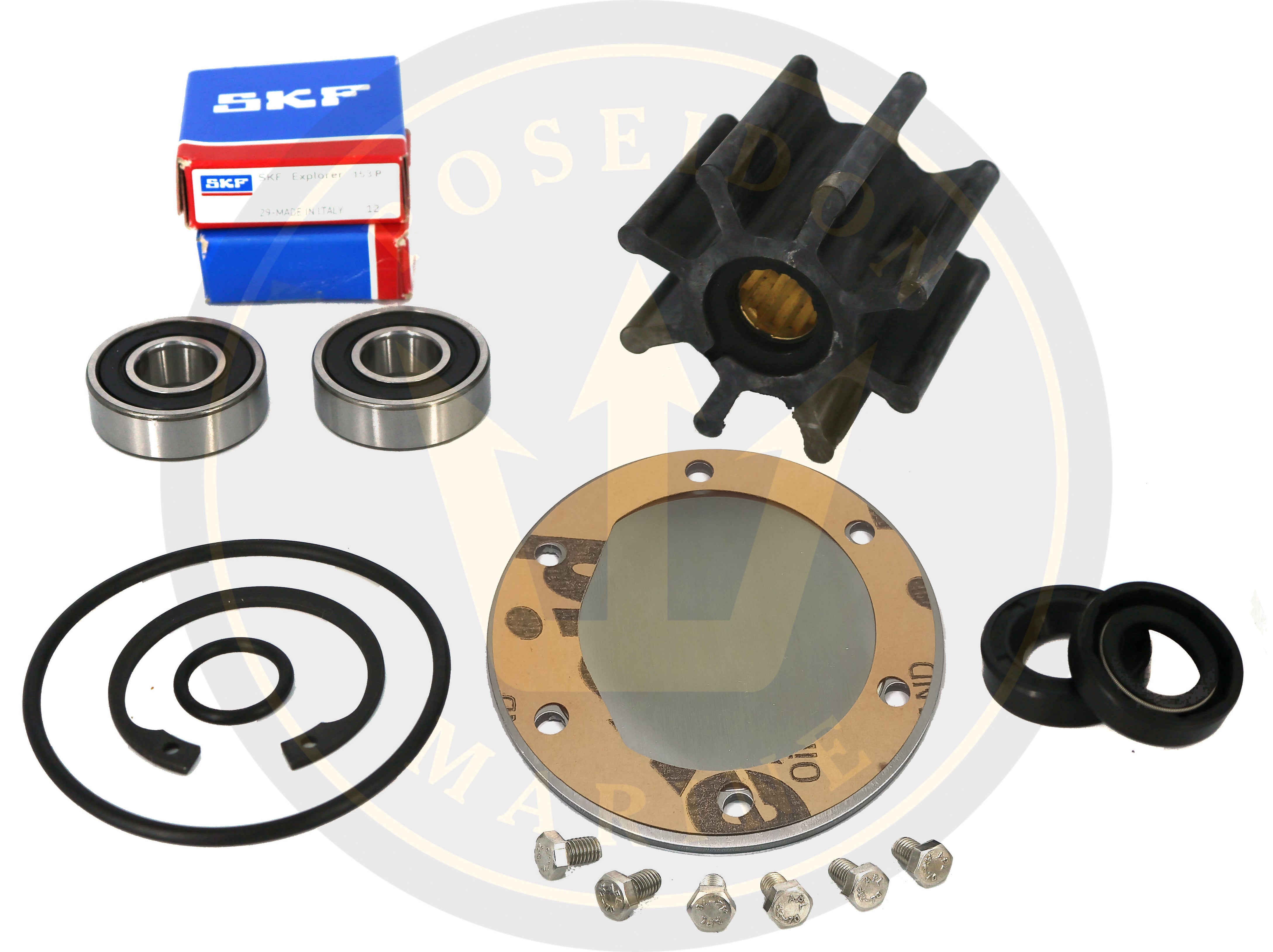 Kit Girante Pompa Acqua In Gomma Per VOLVO PENTA #875593-6 877061 - Foto 7