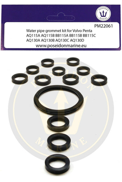Crom® Cooling pipe gaskets for Volvo Penta AQ115A AQ115B AQ130A 18-0590 22061