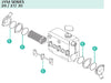 Recmar® Seal kit Yanmar 3YM radiator cooler 128990-44100 119717-13110