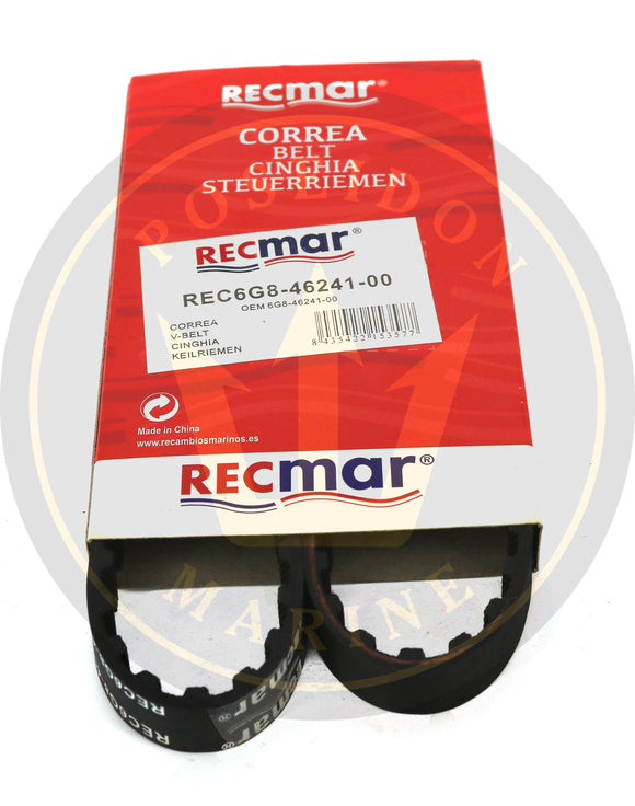 Recmar® timing belt Yamaha F8A-B/F9.9A-B replaces 6G8-46241-00