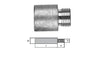Tecnoseal® 02022 亜鉛アノード排気エルボ Caterpillar 3208 3412E プラグなし 6L2016