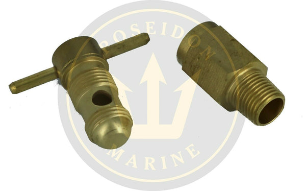 Recmar® Aftapningshane kølevand til Volvo Penta MD1 MD2 MD3 MD5 MD6 1/4 tomme