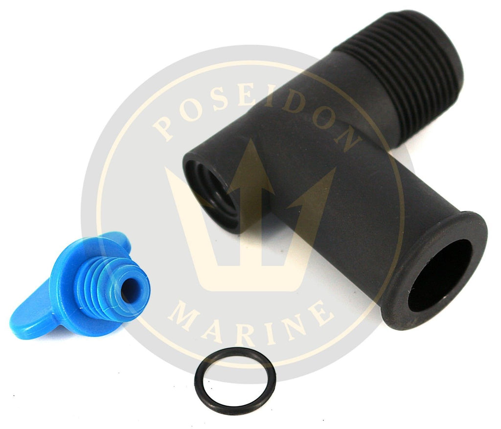 Exhaust Manifold 90 Degree Fitting Drain Plug Elbow for MerCruiser 22