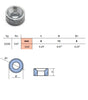 Recmar® aluminium anode voor cilinderblok F150 vervangt 63P-11325-21