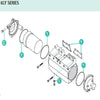 Recmar® Seal kit Yanmar 6LY air cooler 119595-18600 119574-18810 119578-18420