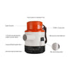 SEAFLO® NON AUTOMATIC BILGE PUMP 3000 GPH 12V SFBP1G300001