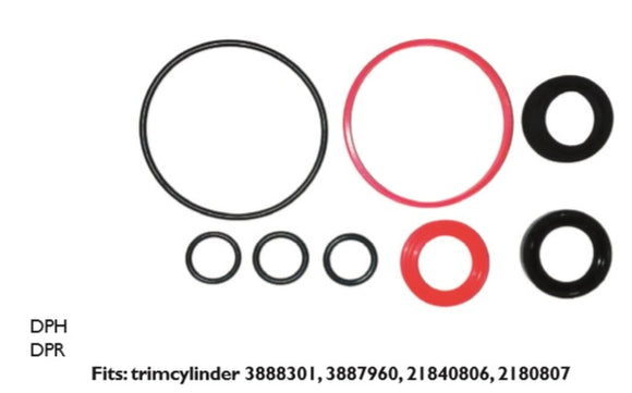 PoseidonMarine® Tætningssæt powertrim Volvo Penta DPH DPR hydraulisk cylinder 3888301 21840806 22169