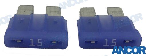 ANCOR 604015 15 AMP ATC 3/4” X 13/16” MARINE GRADE ELECTRICAL FUSE LOT OF 2