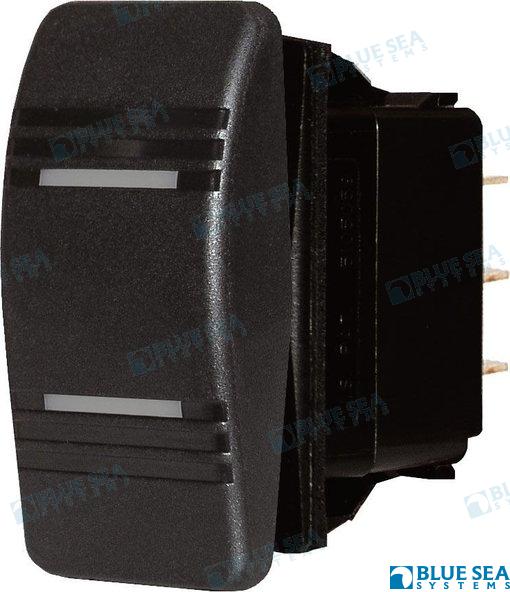 INTERRUPTOR CONTURA DPDT ON-OFF-ON NEGRO