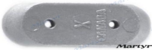 Anoda z hliníkové slitiny Martyr CM123009A, malý blok, Bombardier Johnson/Envinrude