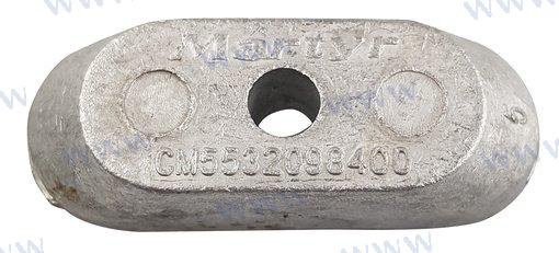Martyr® aluminum plate anode for Suzuki outboards 2HP-5HP 55320-98400