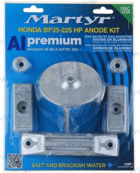 Martyr® Aluminium-Anodensatz für Honda BF35-BF225 CMHBF35225KITA