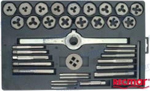 Menetfúró és menetmetsző készlet 37 részes