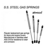 STAINLESS STEEL GAS SPRING (pick your spring pressure and extended / compressed size) ATTSS34-50-5
