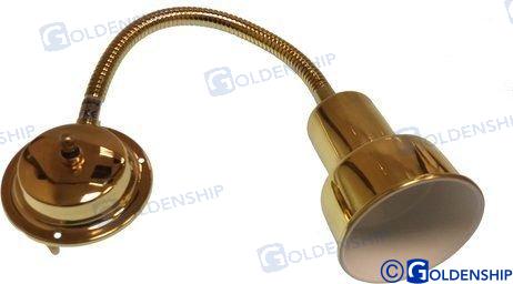 BULKHEAD LIGHT BRASS WITH FLEX 12V 10W H 10426