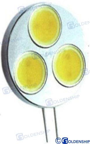 GLÜHBIRNE G4 HORIZ 3LED 4,5W 12V Warmweiß 10505