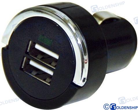 PRESA 12/24 V 2 CARICABATTERIE USB 5V 3.4A 11012