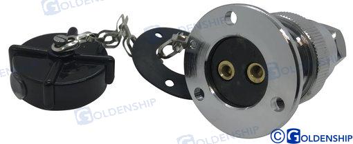 FEDÉLZETI CSATLAKOZÓ MŰANYAG SAPKA 5A 2P 11023