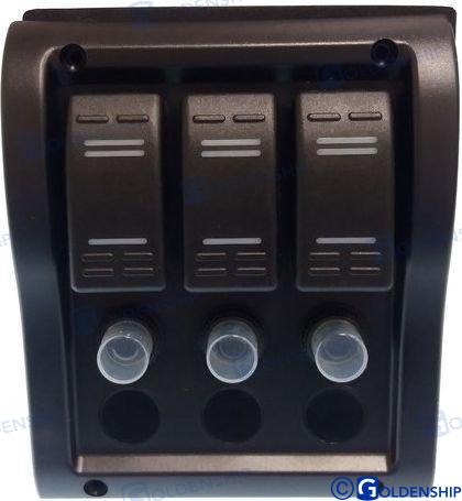 3 GANG WATERPROOF SWITCH PANEL GS11176