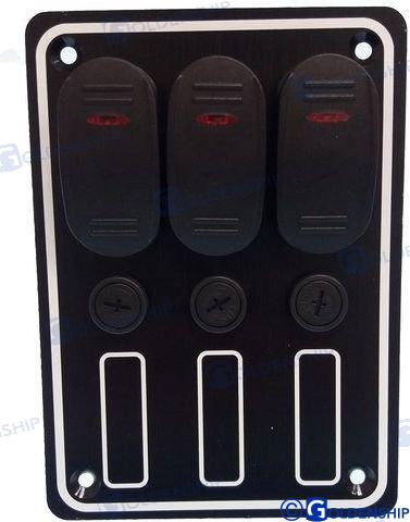3 GANG WATERPROOF SWITCH PANEL GS11194