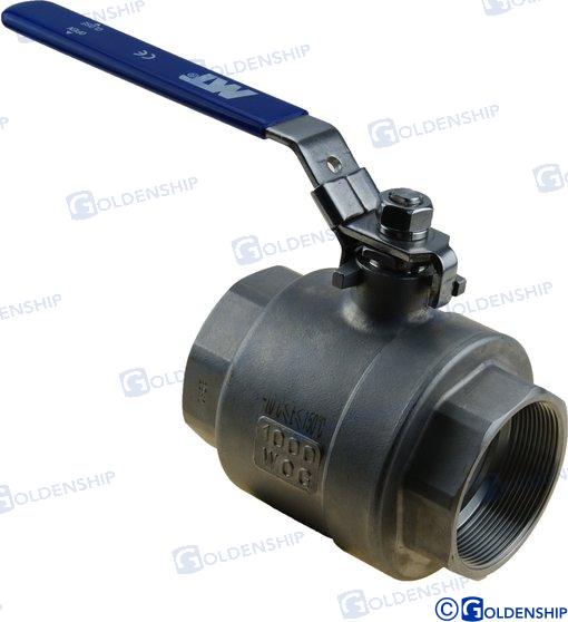 Goldenship® BALL VALVE 2" STAINLESS GS30007