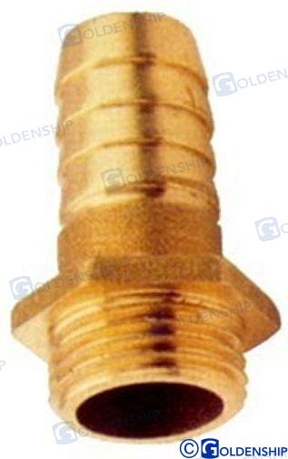 BRASS HOSE ADAP MALE 1/4" - 8MM (2)
