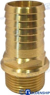 BRASS MALE HOSE CONNECTOR 1" X 32 MM