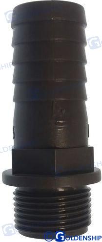 POLYPROPYLENE MALE HOSE CONNECTOR 1 1/2-