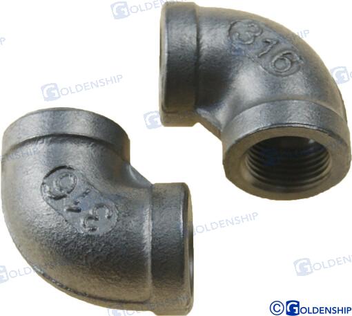Goldenship® 90º ELBOW BANDED AISI316 3/8" (2) GS30540