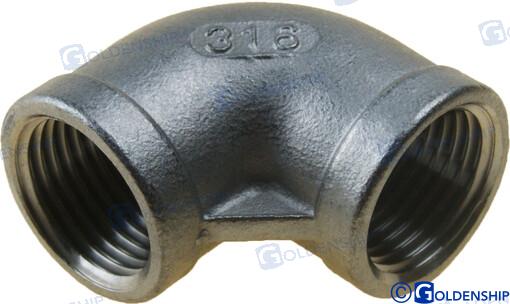 Goldenship® 90º elleboogband AISI 316 1/2 GS30541