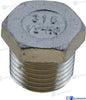 Goldenship® HEX HEAD PLUG AISI 316 1/2" GS30581