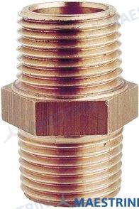 Maestrini® DOUBLE SCREW NIPPLE BRONZE 3" GS30641