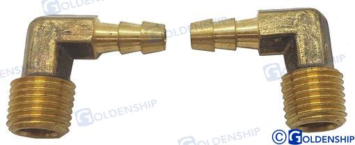 RACOR 90° NPT 1/4 X 1/4" (PAQUETE DE 2)